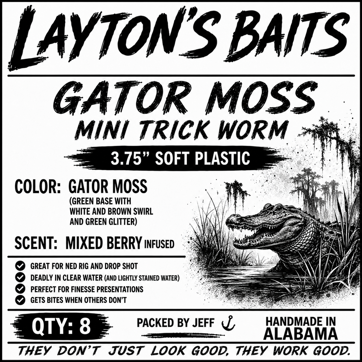 Gator Moss Mini Trick Worm