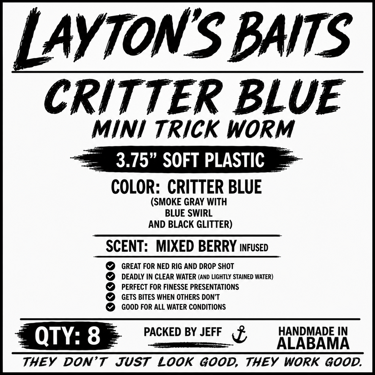 Critter Blue Mini Trick Worm