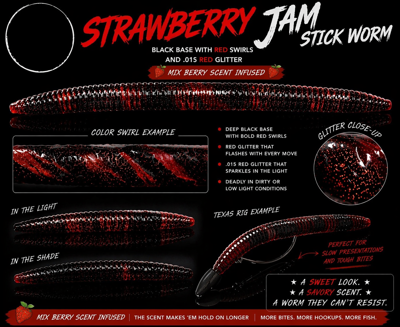 Stick worm - strawberry jam